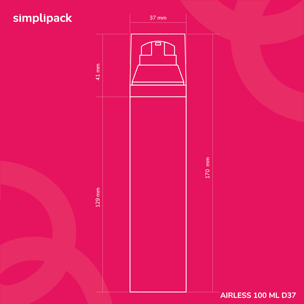 Airless bianco 100 ml Ø 37 mm
